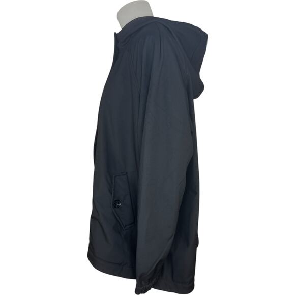 Dennis Basso V-Luxe Black Coat Hooded Zip Button Vent Adjustable 2X Outerwear - Picture 9 of 14